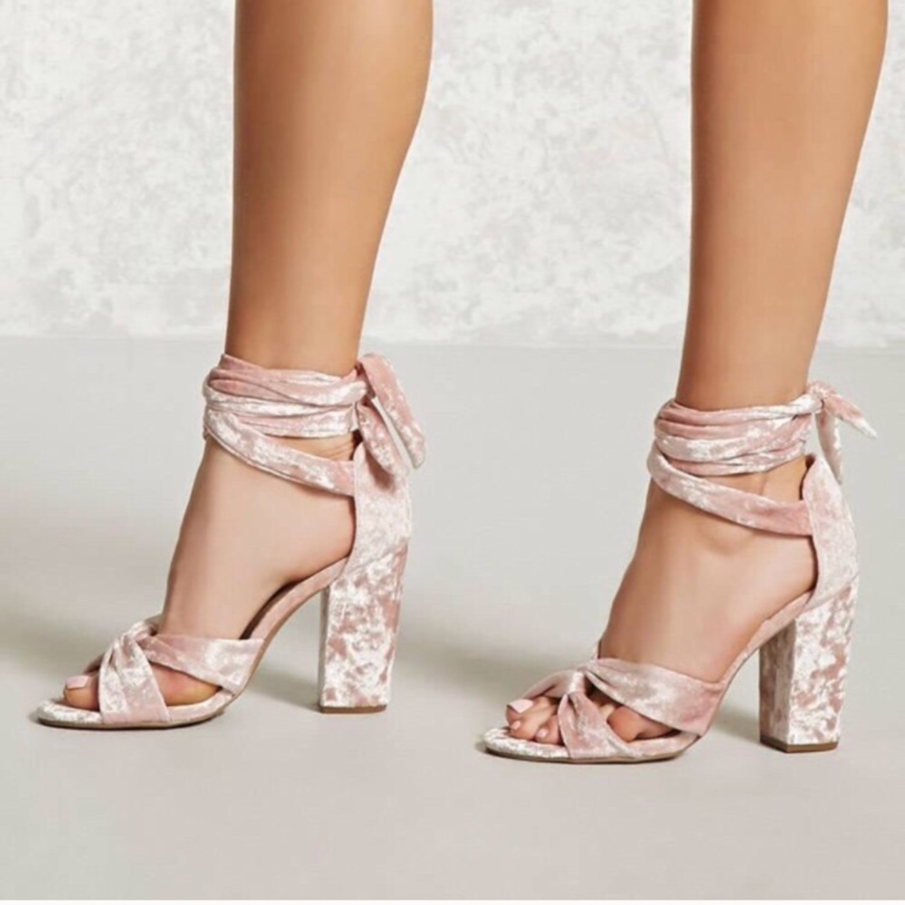 Velvet heels NWT